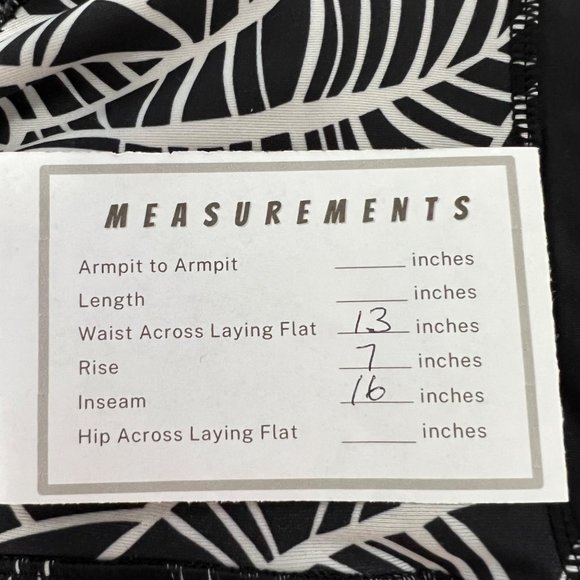 Lululemon Run A Marathon Crop II Legging Pretty Palm Black Angel Wing size 4 - Picture 12 of 12